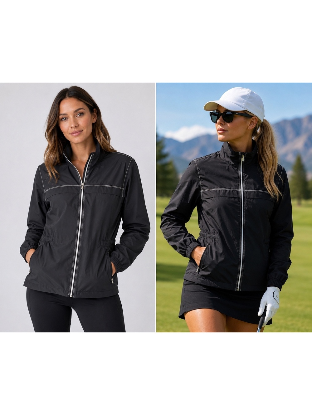 Cutter & Buck CB WeatherTec Jacket Wmn’s Med Black Windbreaker Golf Lightweight